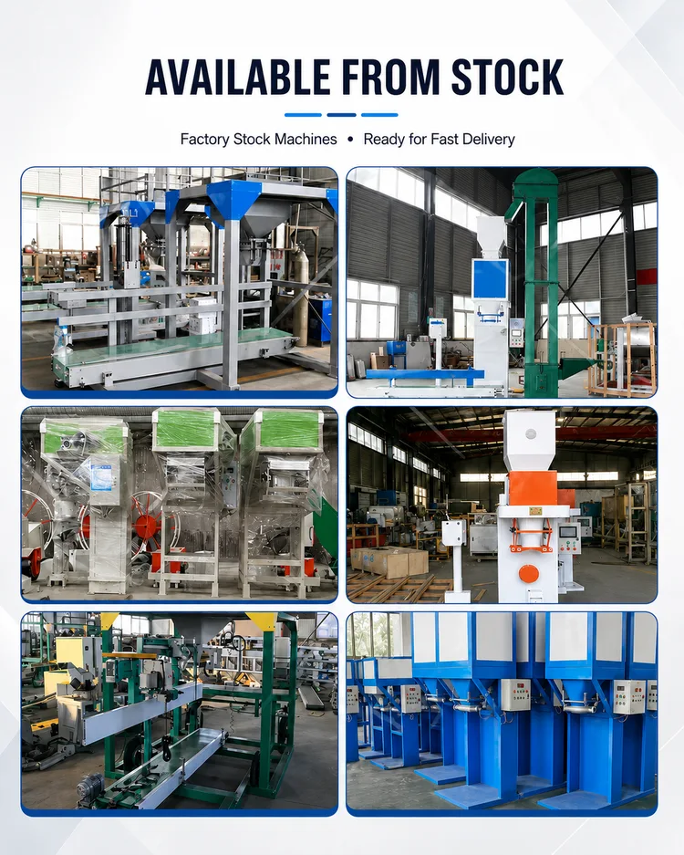 Granule bagging equipment and workshop inventory photo panel